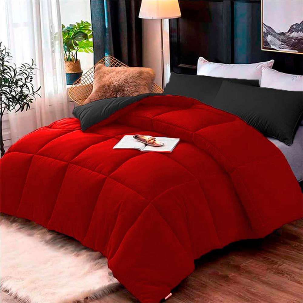 Edredón Premium Queen Rojo Negro img #1