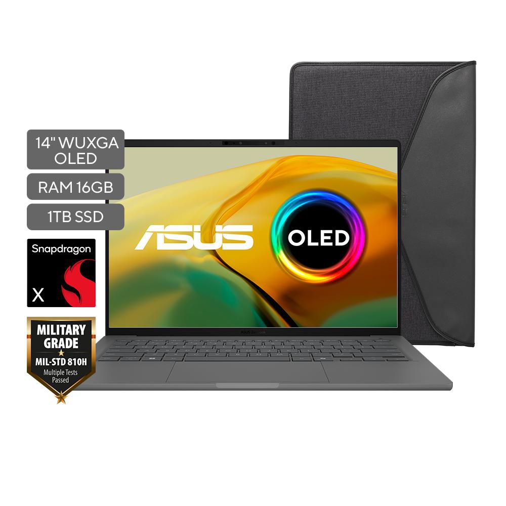 Portatil ASUS Zenbook A14 Qualcomm Snapdragon X X126100 RAM 16 GB 1 TB SSD UX3407QAQD232W