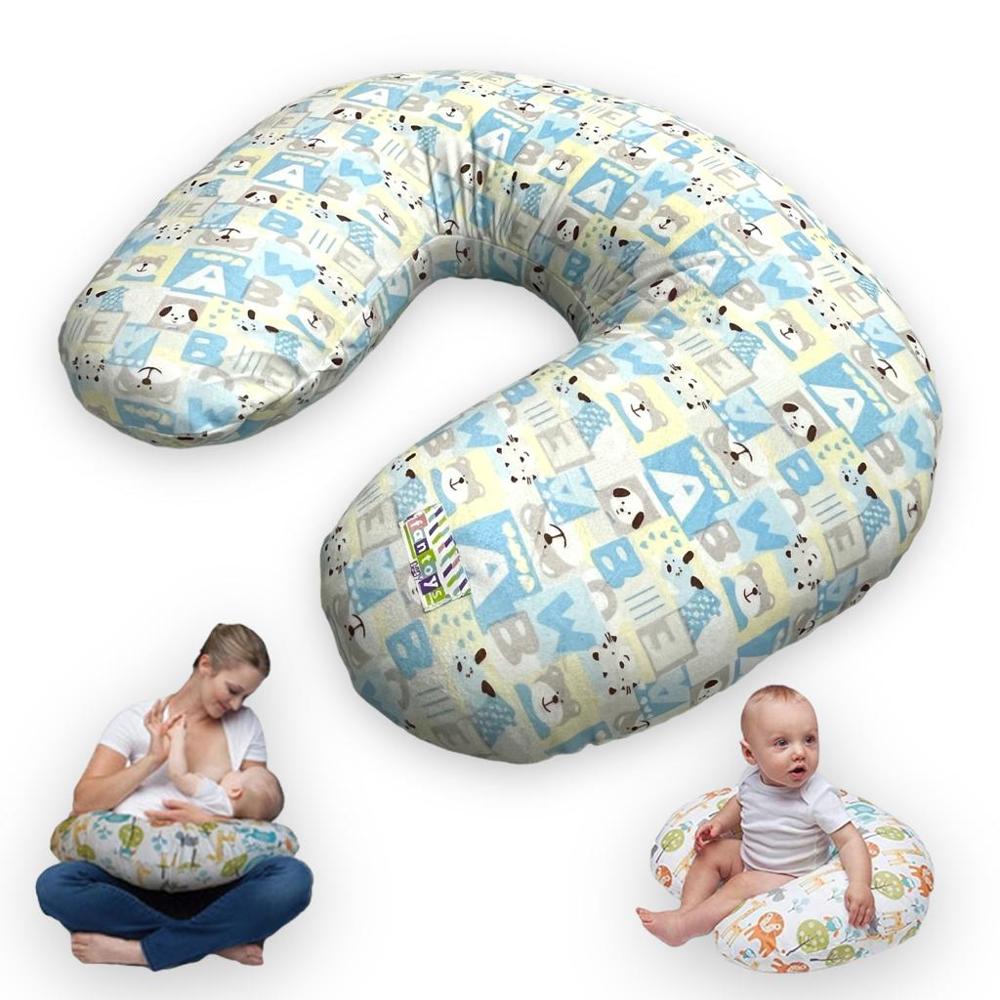 Almohada Cojín De Lactancia Materna Multiusos Azul Animales Varios img #1