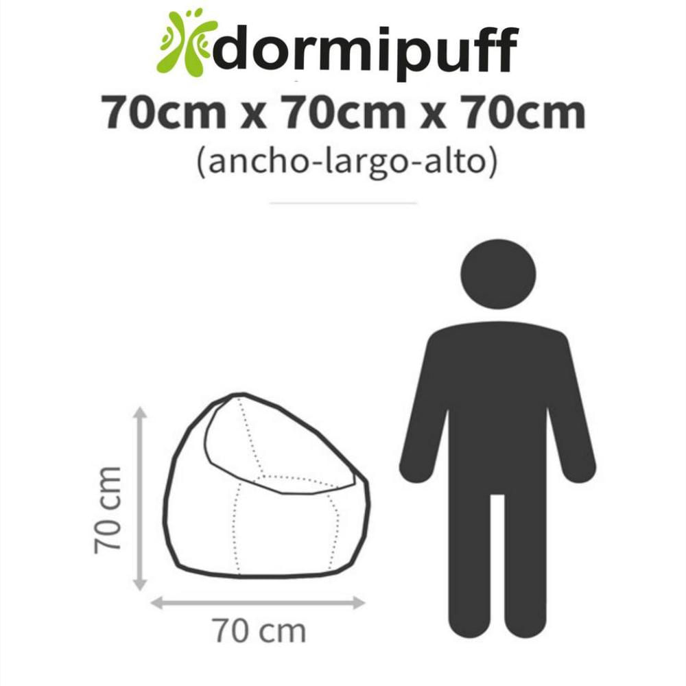 Puff Pibe Azul Lona Impermeable Dormipuff img #2