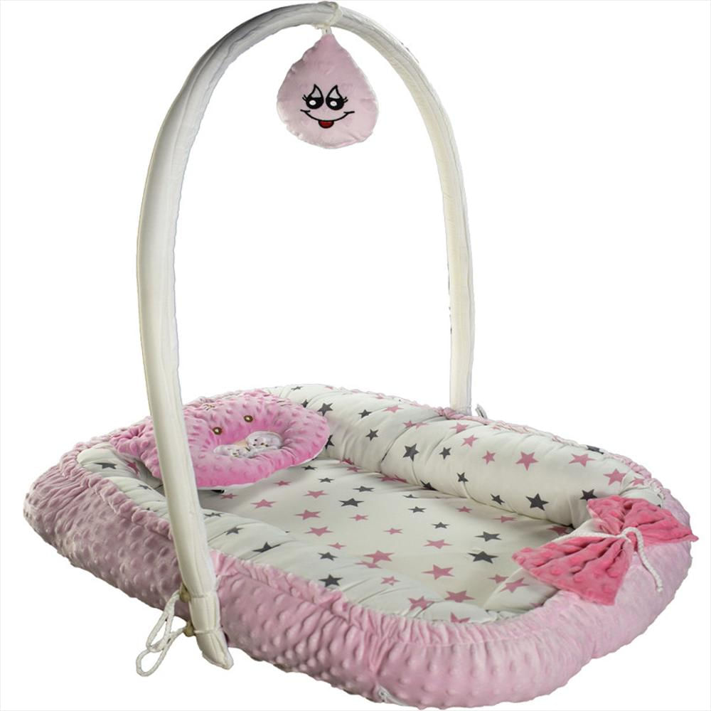Cuna Cama Nido Para Bebé Niña Estampado Estrella