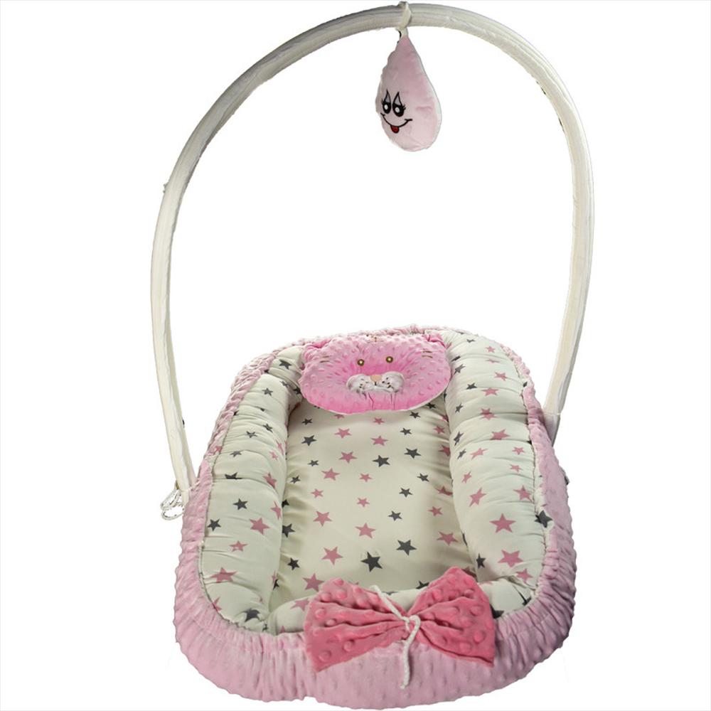 Cuna Cama Nido Para Bebé Niña Estampado Estrella img #4