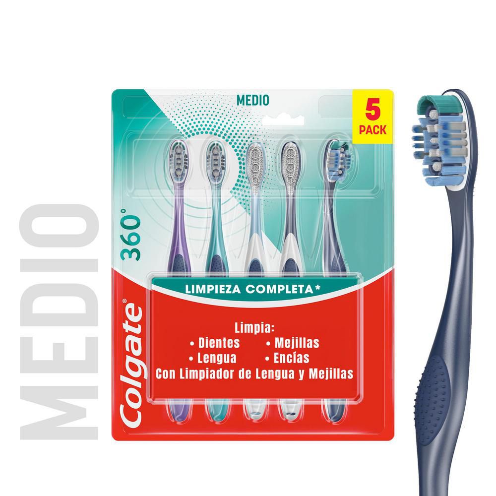Cepillo de Dientes COLGATE 360° Medio (5 und)