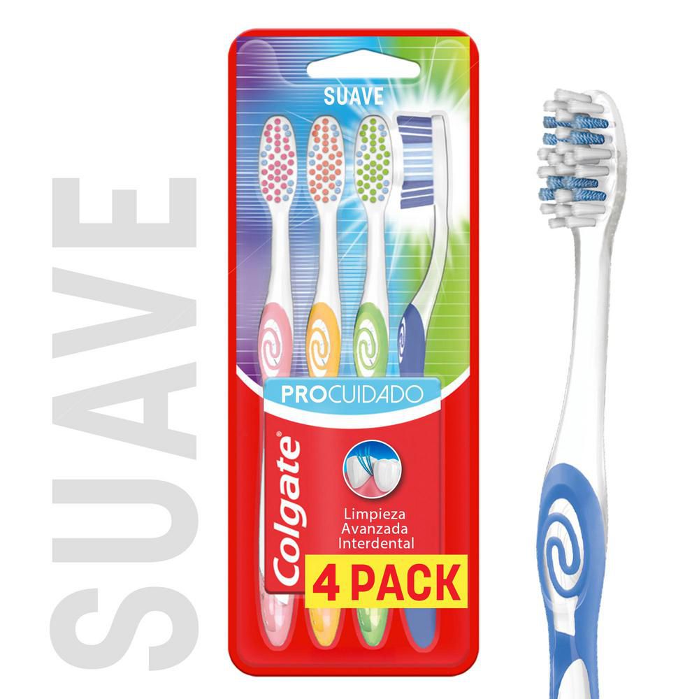 Cepillo de Dientes COLGATE Pro Cuidado Suave (4 und)