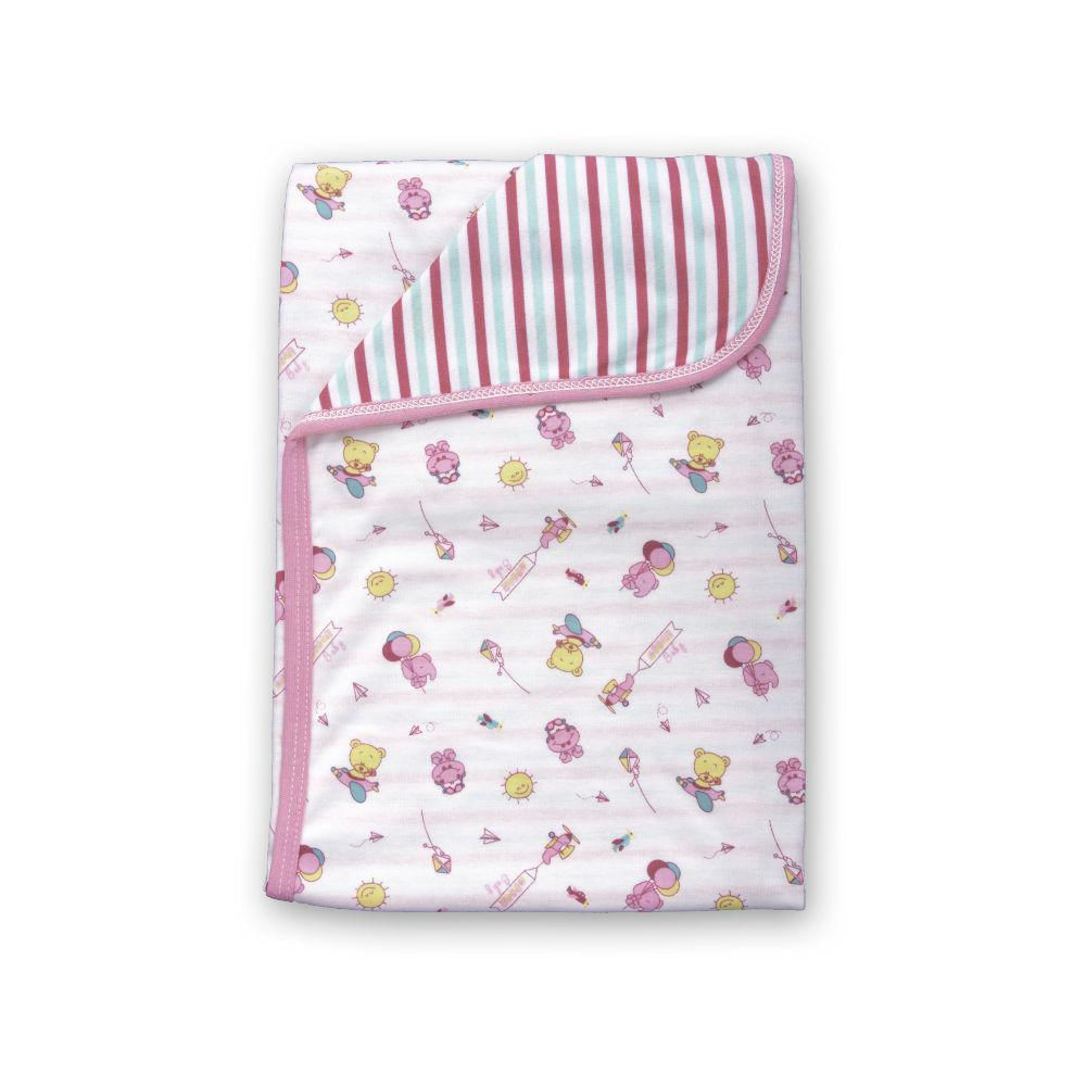 Cobija Doble Faz Para Bebé 75Cm X 100Cm Avión Rosa img #1