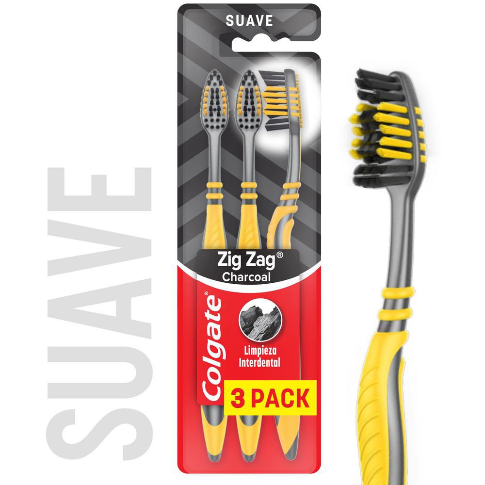 Cepillo de Dientes COLGATE Zig Zag Carbón Suave (1 und)