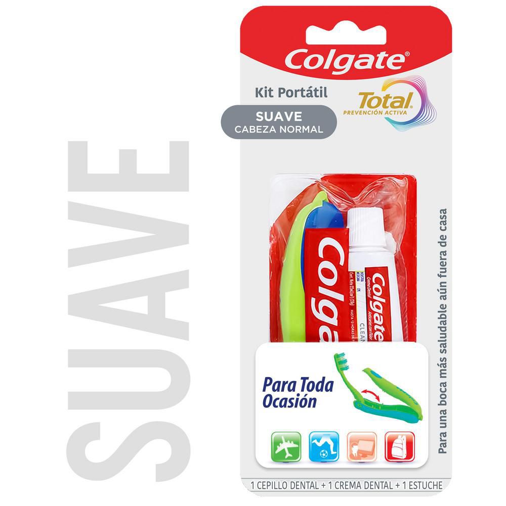 Kit viajero COLGATE total cepillo dental + crema dental (1 und)