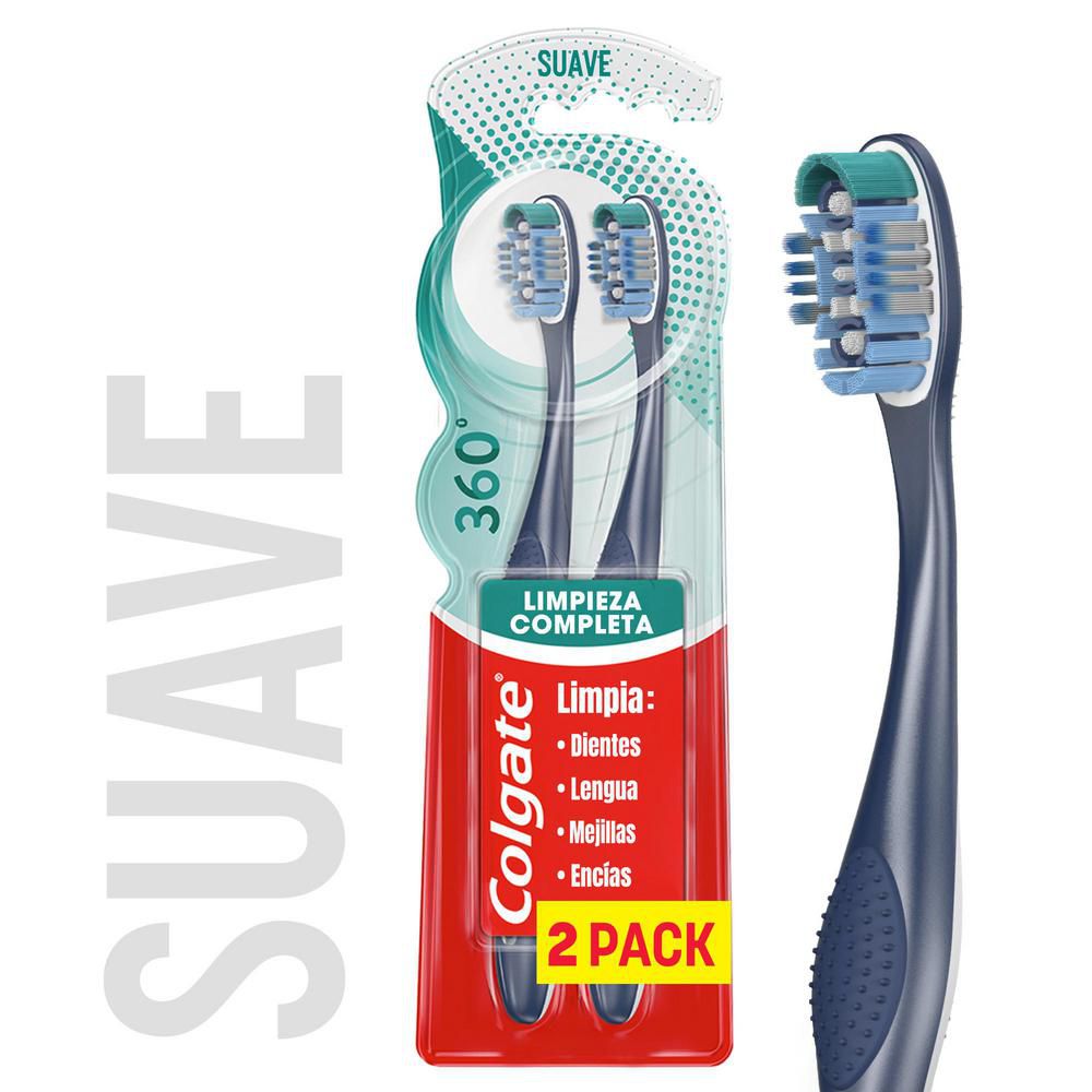 Cepillo de Dientes COLGATE 360° Suave (2 und)
