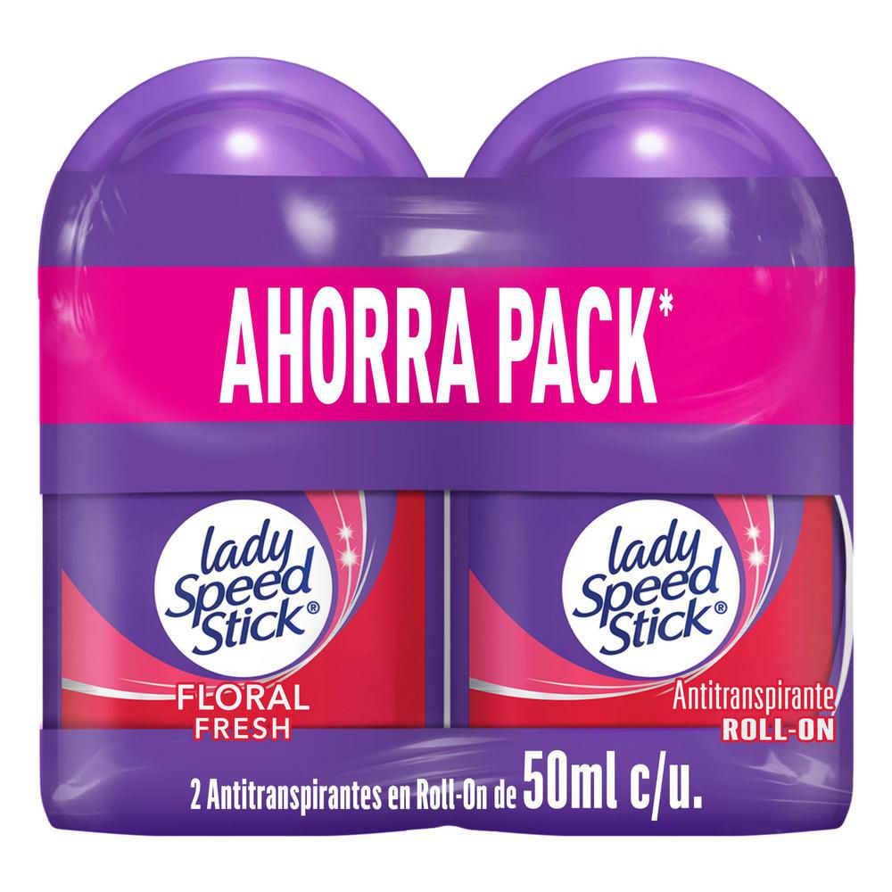 Desodorante LADY SPEED STICK Floral Fresh Roll On x2und 50gr  (100  ml)