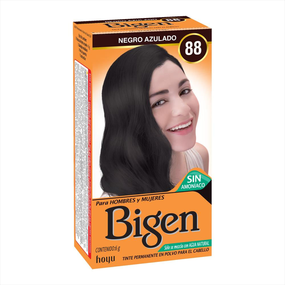 Tinte Cabello Bigen Negro Azulado 88