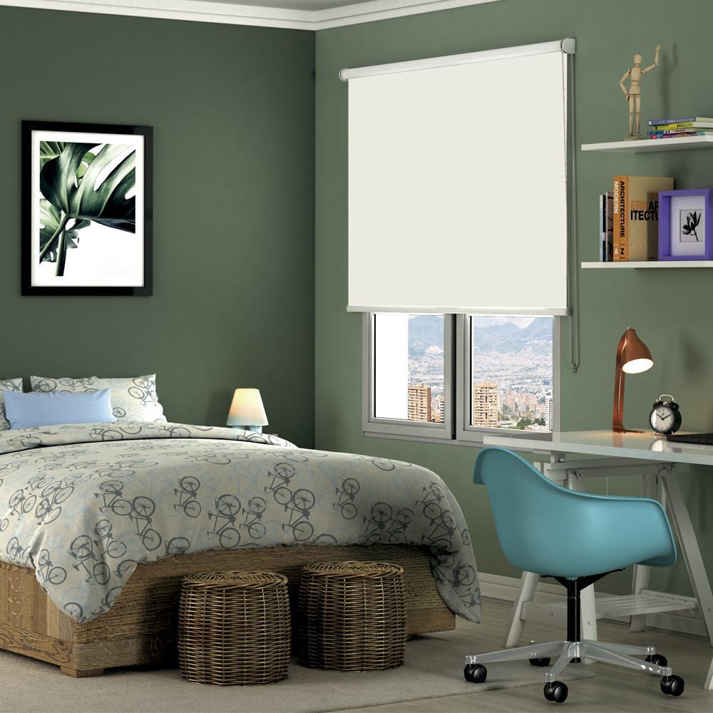 Cortina Enrollable Novelty Home Blackout Blanco 100 X 180 Cm