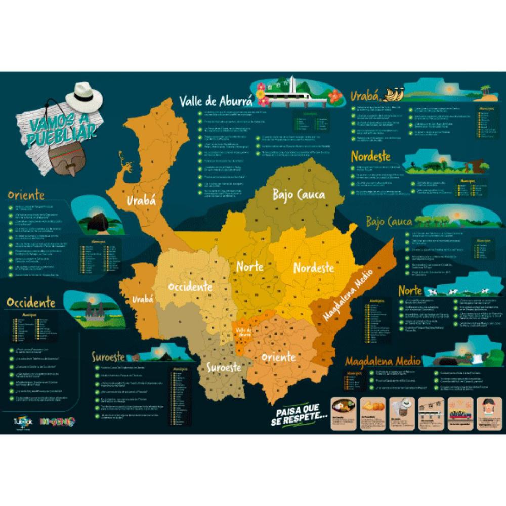 Mapa Turístico De Antioquia Para Raspar img #4