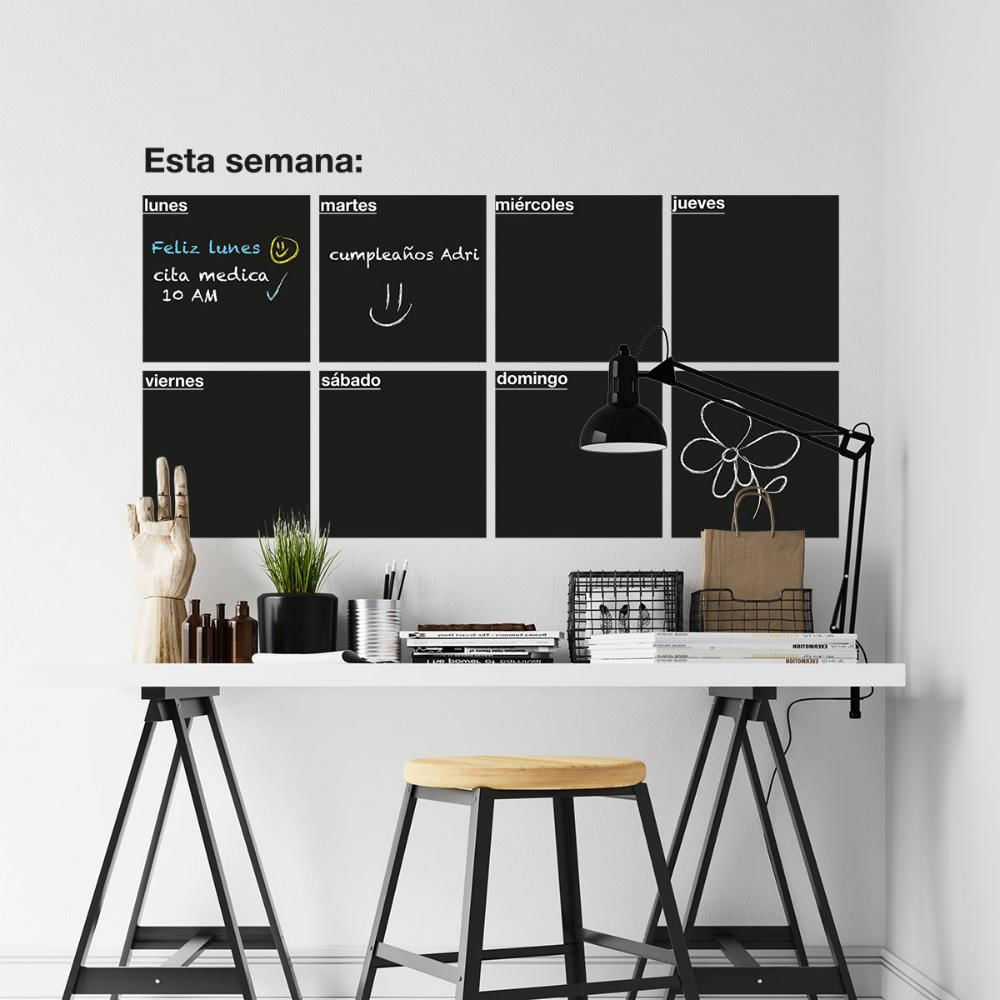 Vinilo Planificador Semanal En Pizarra Chalk Week Planner Creavinilo