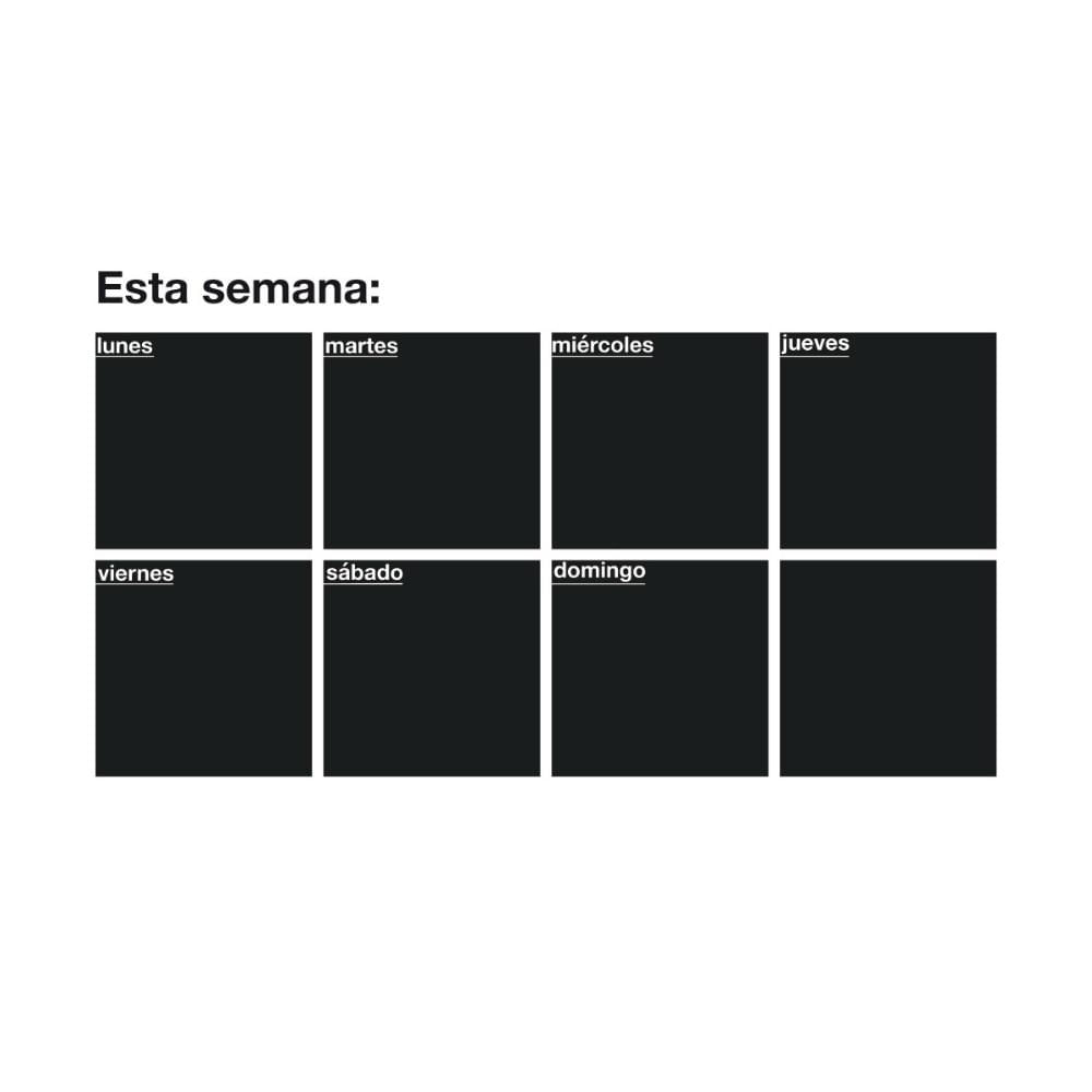 Vinilo Planificador Semanal En Pizarra Chalk Week Planner Creavinilo img #2