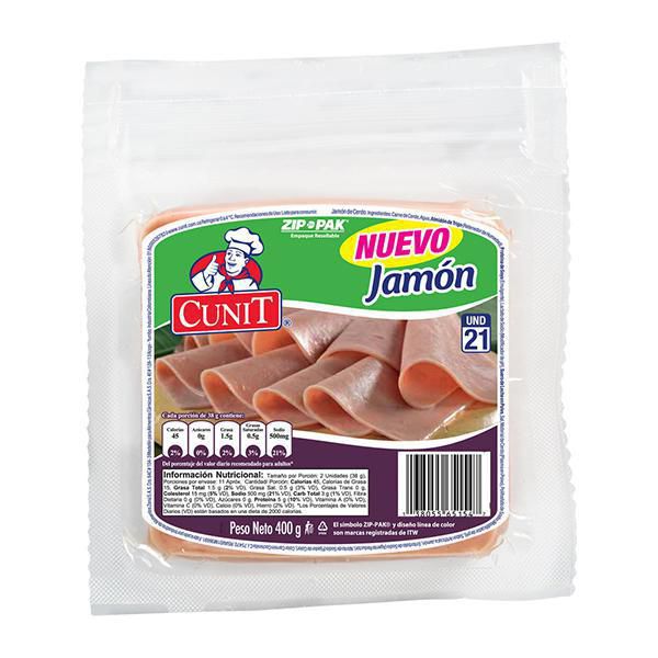 Jamón CUNIT de Cerdo x21 tajadas (400 gr)