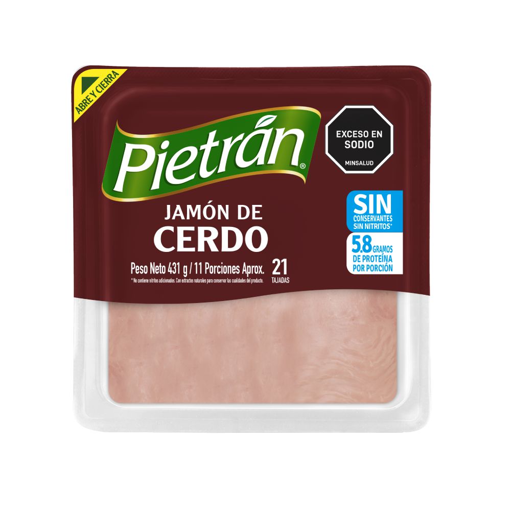 jamon cerdo PIETRAN Premium sin conservantes (431 gr)