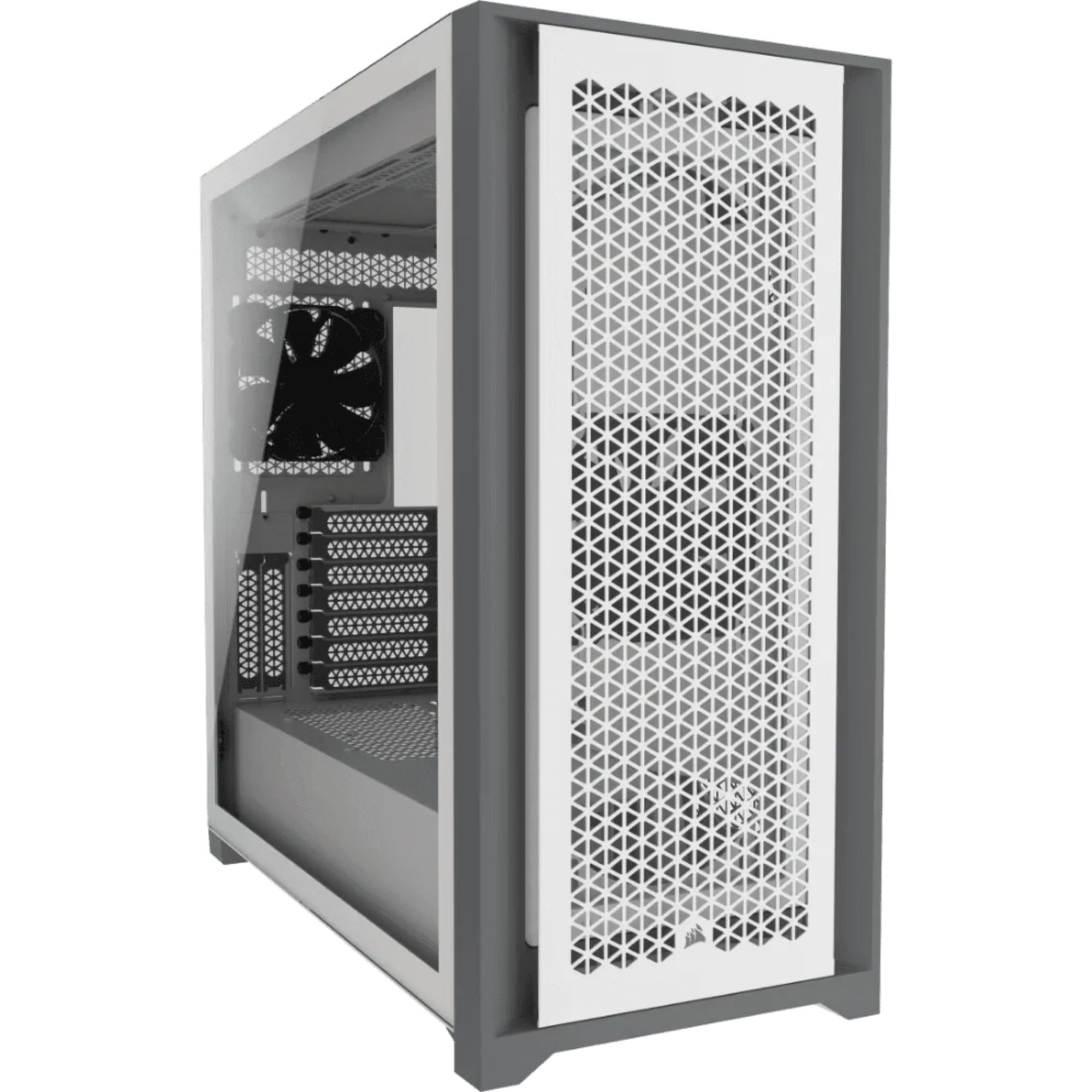 Chasis de PC ATX semitorre con cristal templado 5000D AIRFLOW, Blanco
