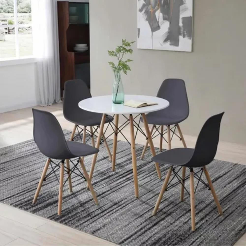 Set De Mesa +4 Sillas Eames Comedor Moderno Redondo Oferta img #2
