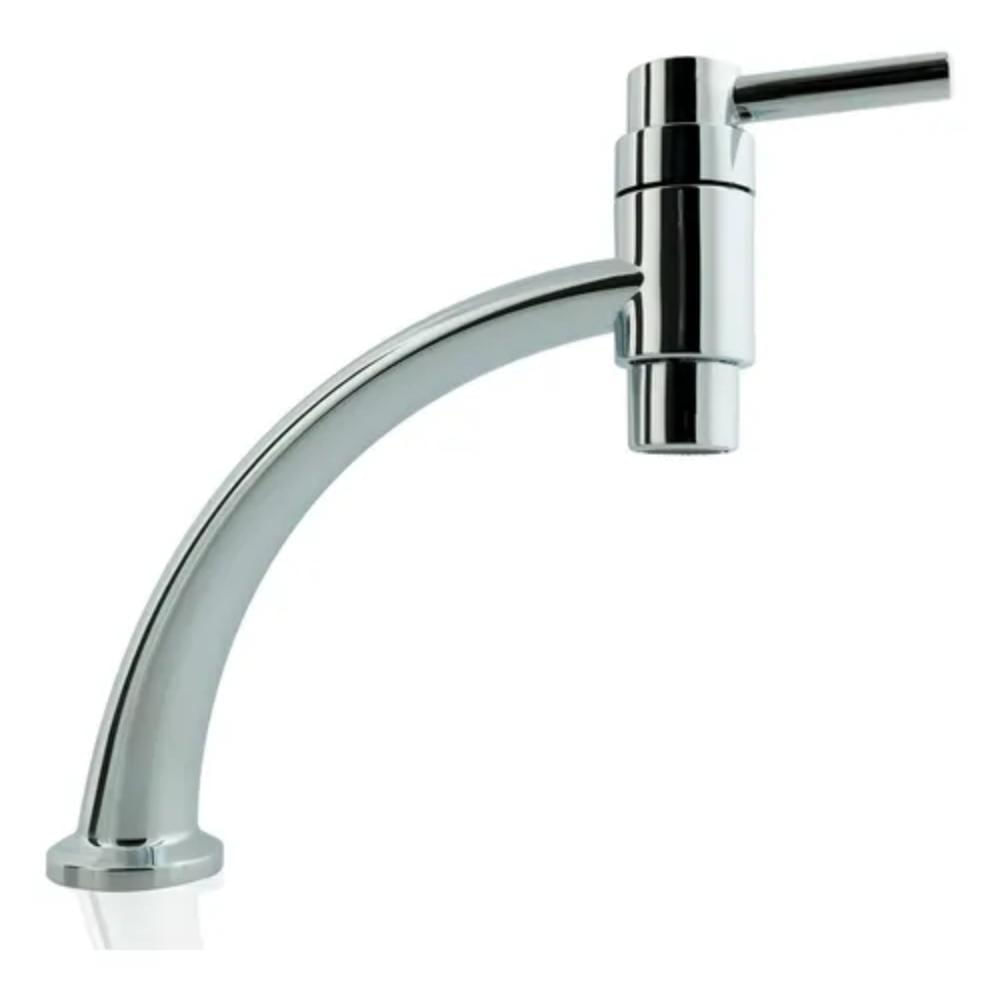 Llave Griferia Para Lavaplatos Meson En Abs Cromada Manija Tipo Palanca Herraje Ferreteria Cocina