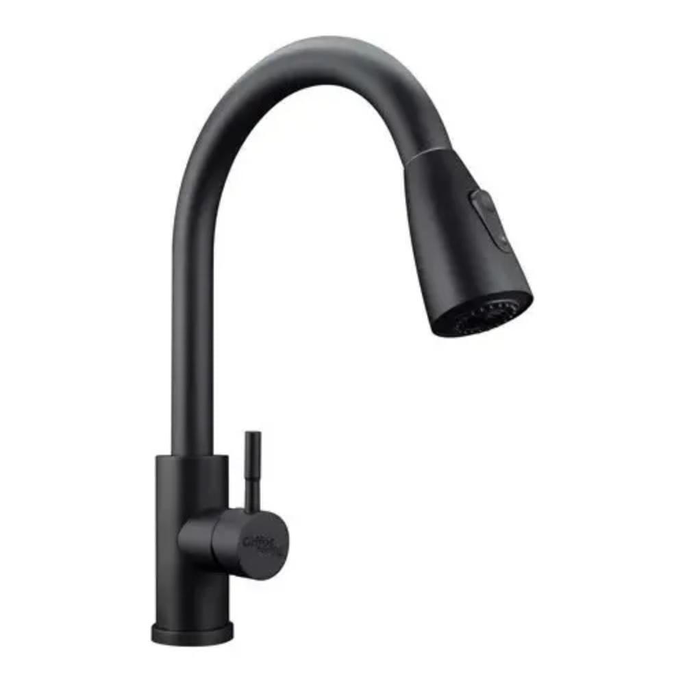 Griferia Monocomando Extraible Flexible Para Lavaplatos Color Negro Herraje Ferretería Cocina