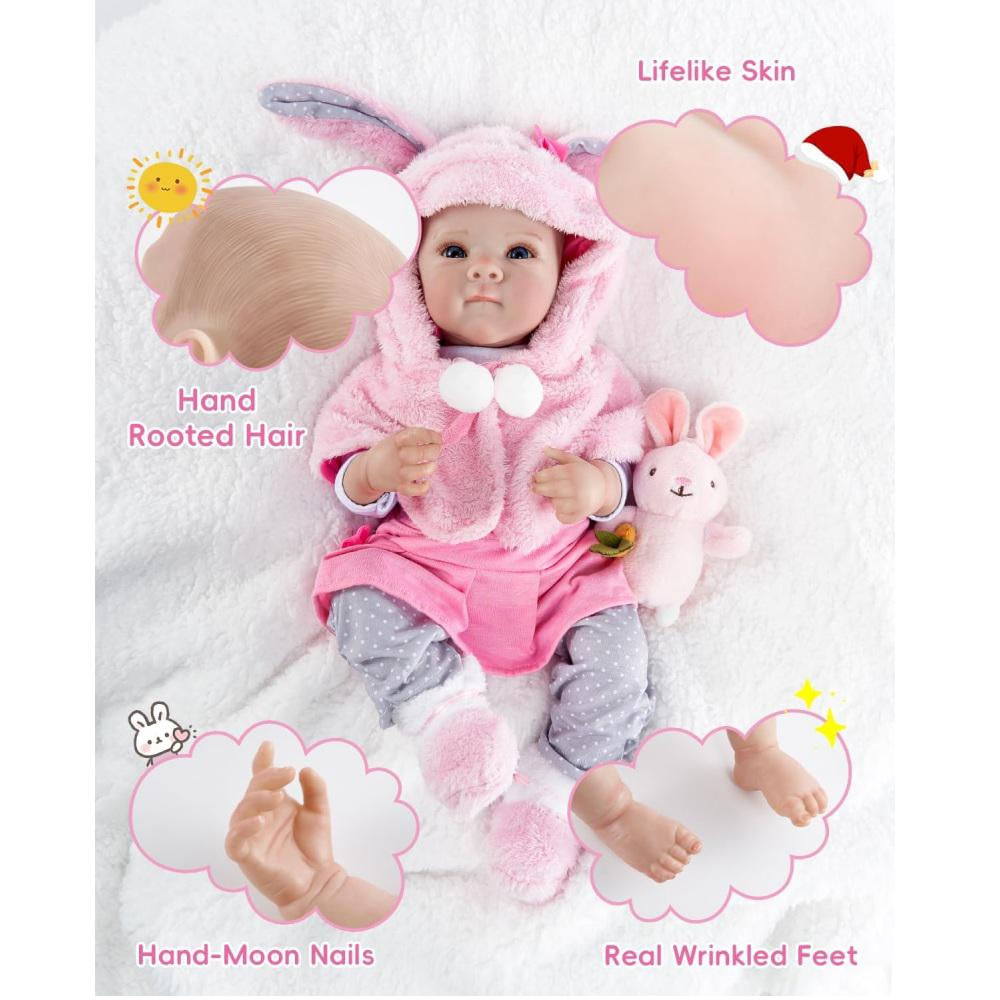 Reborn Bebe Muñeca Cuerpo De Silicona 45 Cm Dania img #2