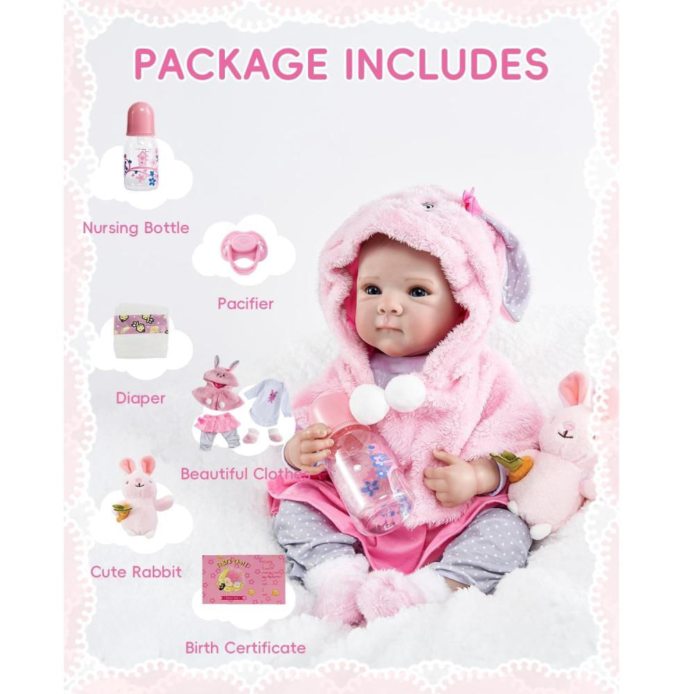 Reborn Bebe Muñeca Cuerpo De Silicona 45 Cm Dania img #3