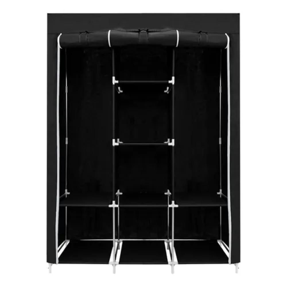 Closet Ropero Armario Armable Reforzado 1.75 M Color Negro Hogar Organizador