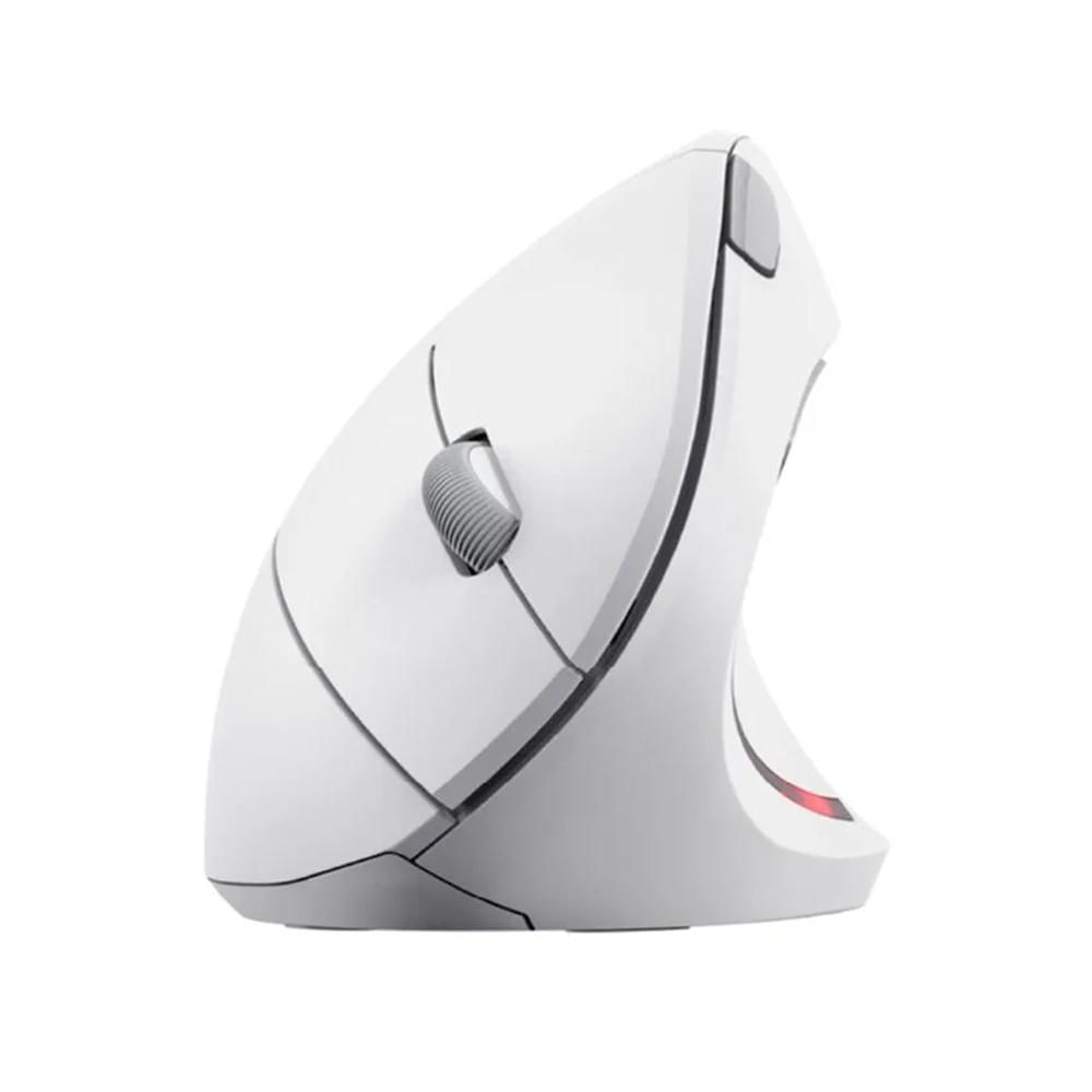 Mouse Trust Verto Inalámbrico Vertical Blanco
