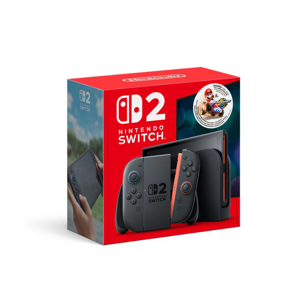 Consola Nintendo Switch 2 256 GB Negro JoyCon 2 + Juego Mario Kart World