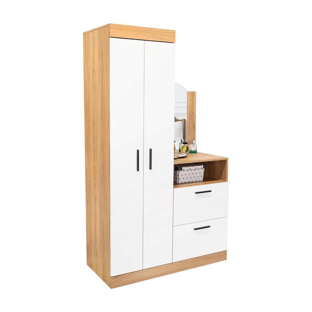 Closet Tocador Praga, Fresno Y Blanco