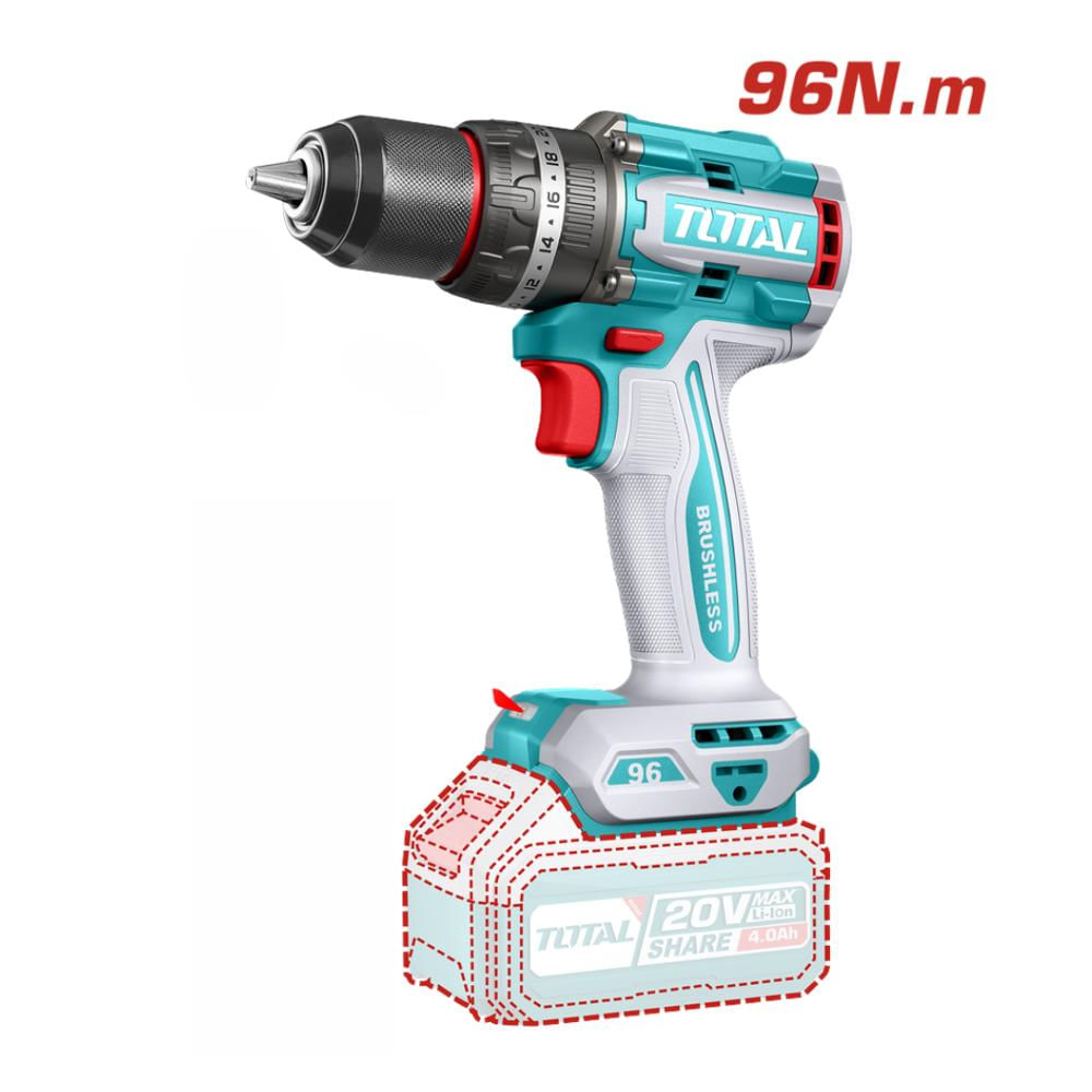 Taladro Percutor 1/2 96Nm Incluye Bat Y Car Industrial Total img #2