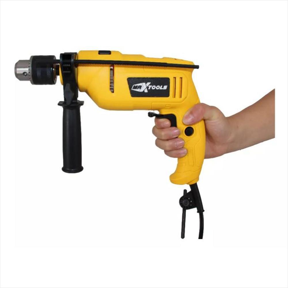 Taladro Percutor Atornillador Eléctrico 13Mm 650W +Accesorios Maxtools