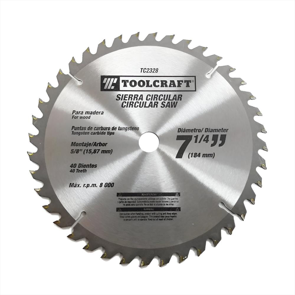 Disco Sierra Madera 7.1/4'' Eje 5/8'' Toolcraft 40 Dientes Disco Sierra Madera 7.1/4'' Eje 5/8'' Toolcraft 40 Dientes