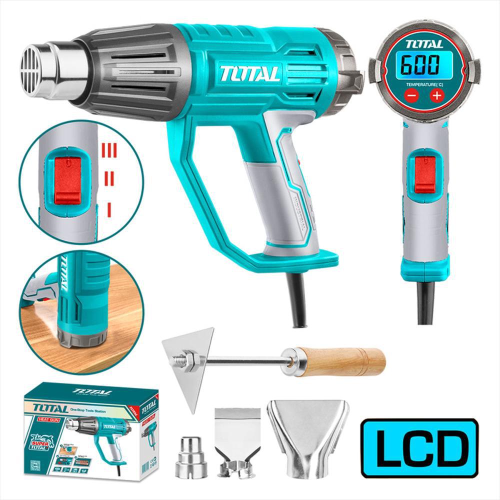 Pistola De Calor Digital 1600 W +4 Accesorios, Total