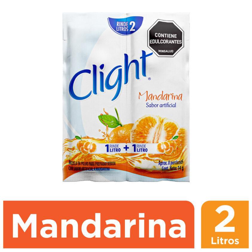 Bebida En Polvo CLIGHT Sin Calorías Sabor Mandarina (14 gr)