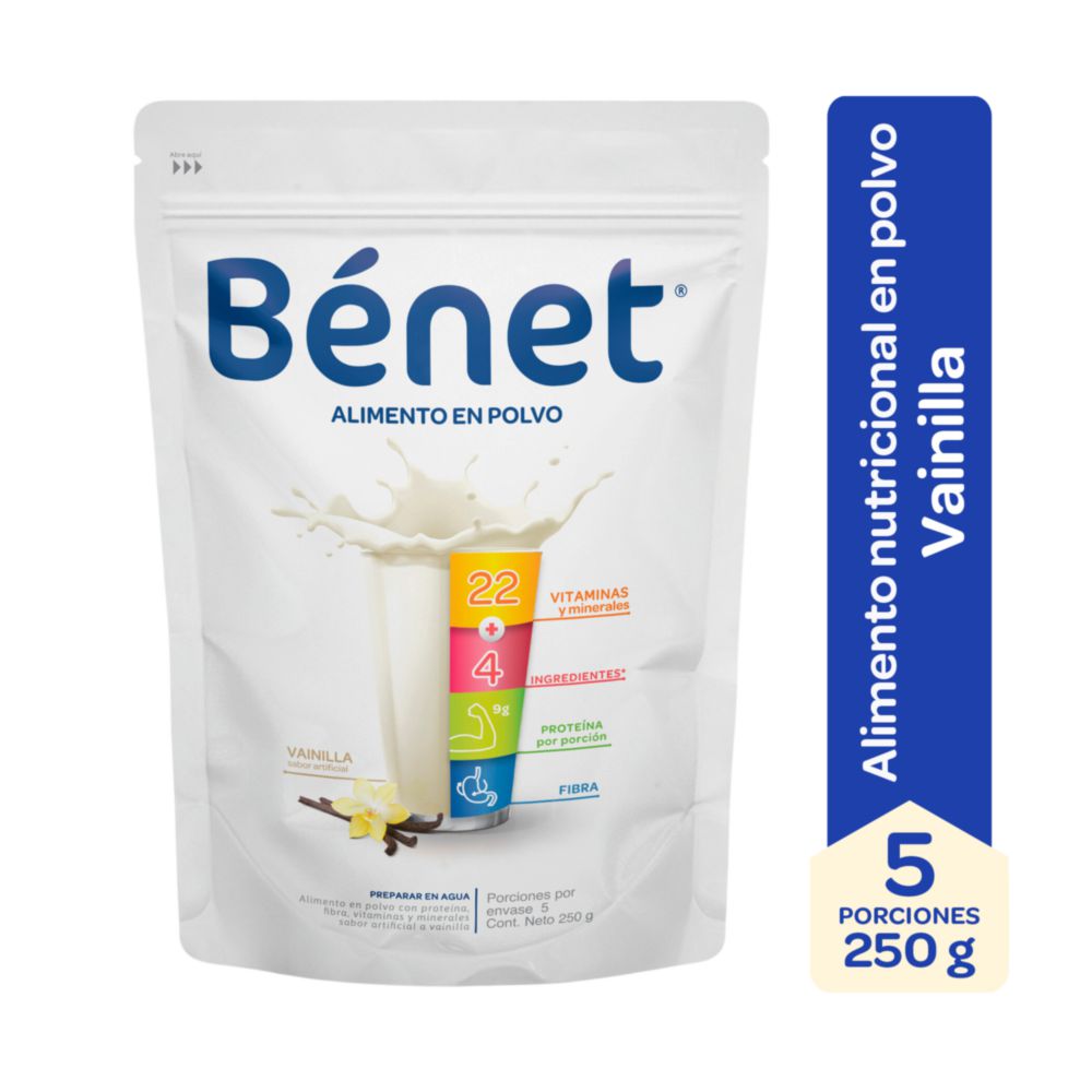 Bebida en polvo BENET vainilla (250 gr)