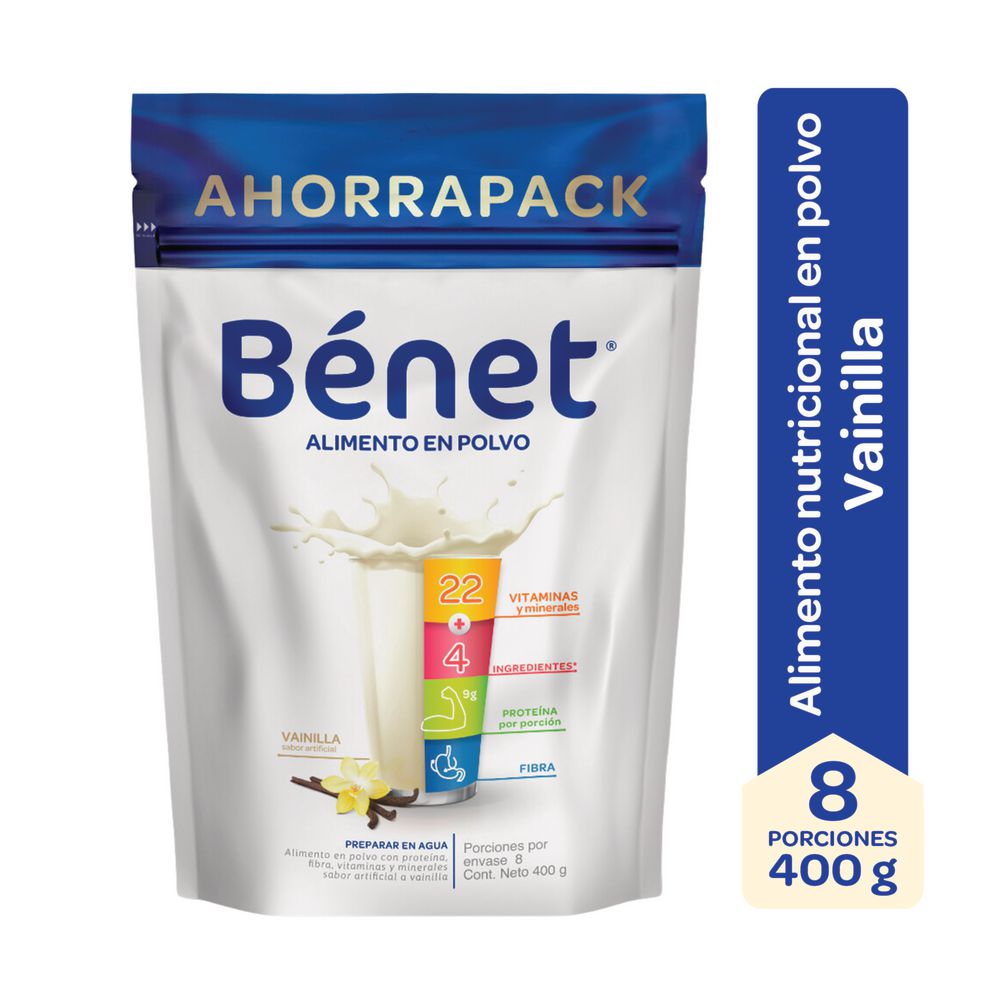 Bebida en polvo BENET vainilla (400 gr)