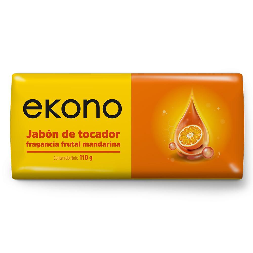 Jabón de tocador EKONO fragancia frutal mandarina (110 gr)