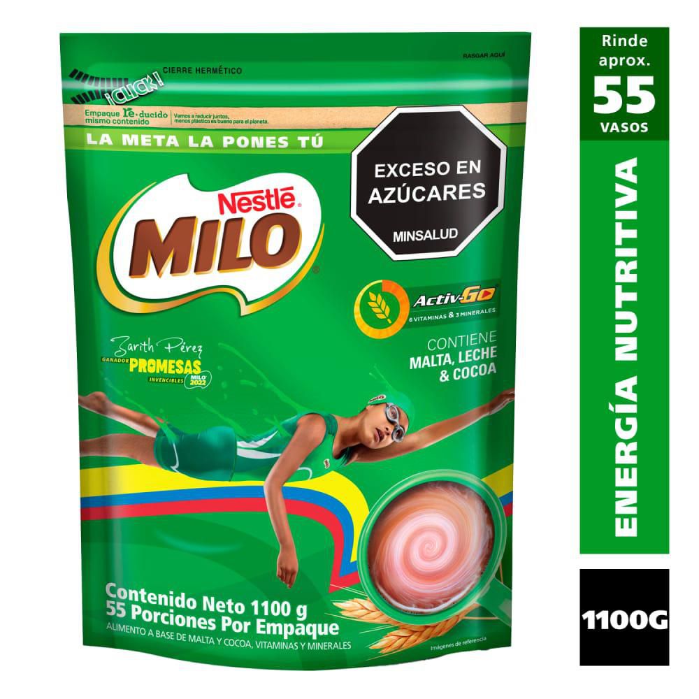 Bebida en polvo MILO a base de malta y cocoa doypack (1100 gr)