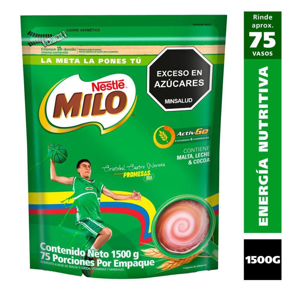Bebida en polvo MILO a base de malta y cocoa doypack (1500 gr)