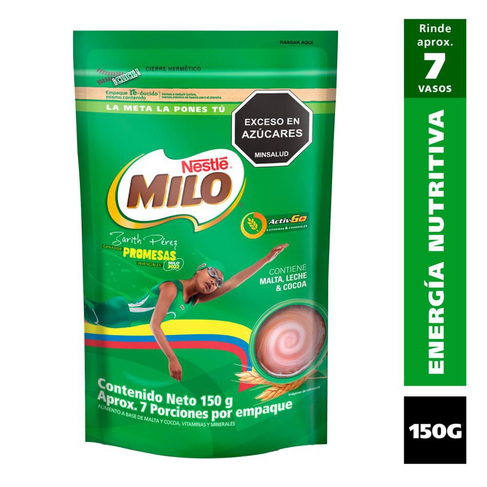 Bebida en polvo MILO a base de malta y cocoa doypack (150 gr)