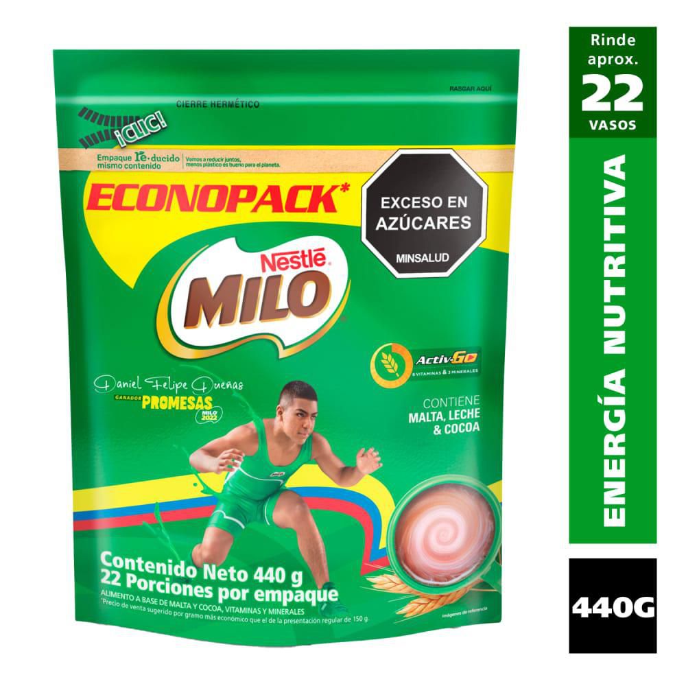 Bebida en polvo MILO ActivGO econopack (440 gr)