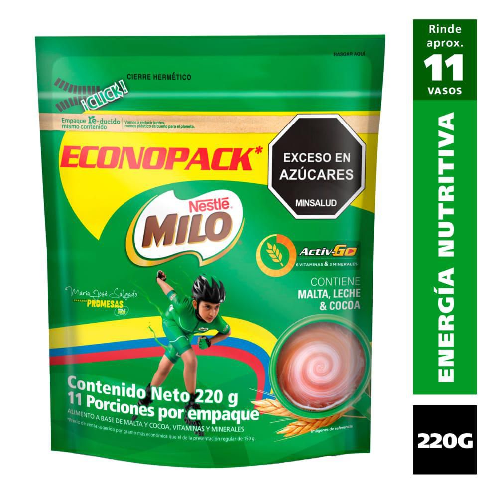 Bebida en polvo MILO ActivGO econopack (220 gr)