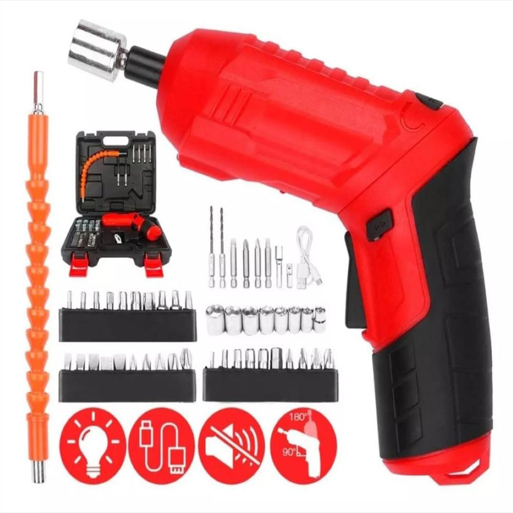 Destornillador Electrico Usb Recargable Copas Y Extensor