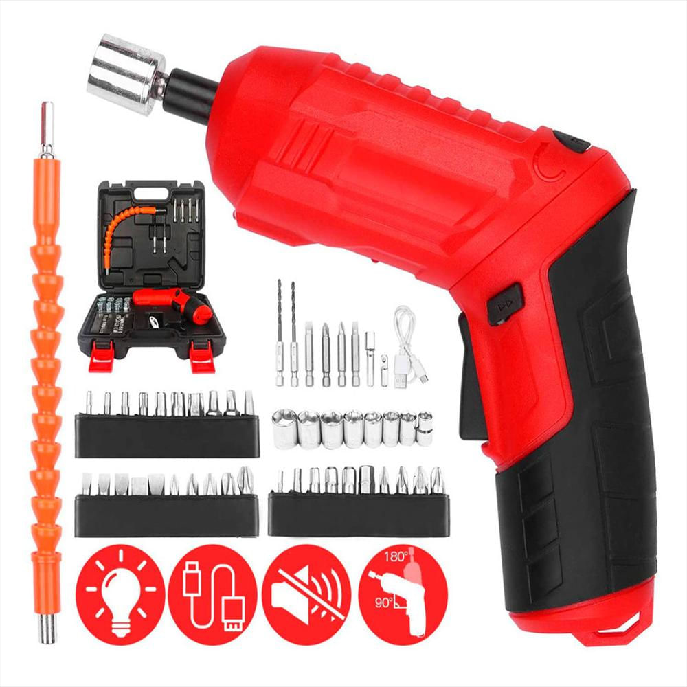Destornillador Electrico Usb Recargable + Copas Y Extensor