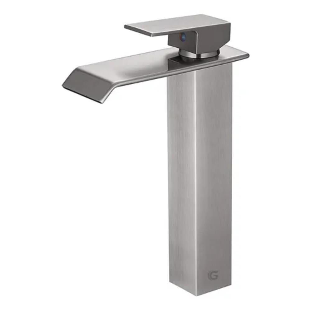 Griferia Monocontrol Lavamanos Alta Cascada Color Plateado Ferreteria Hogar Baño