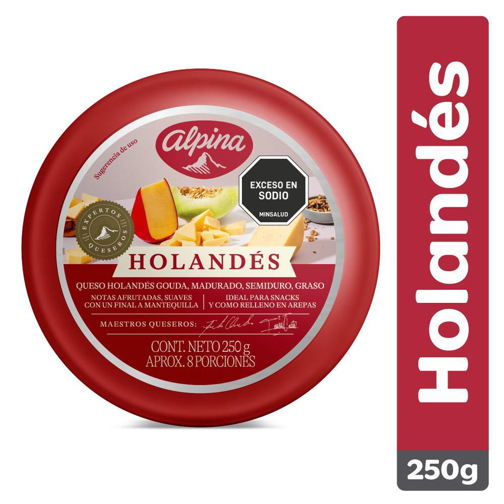 Queso Holandés ALPINA rueda (250 gr)