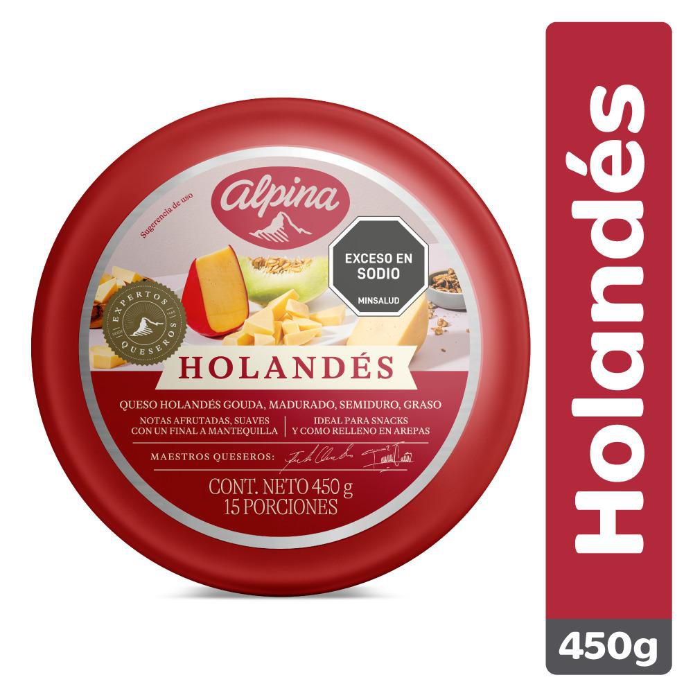 Queso Holandés ALPINA rueda (450 gr)