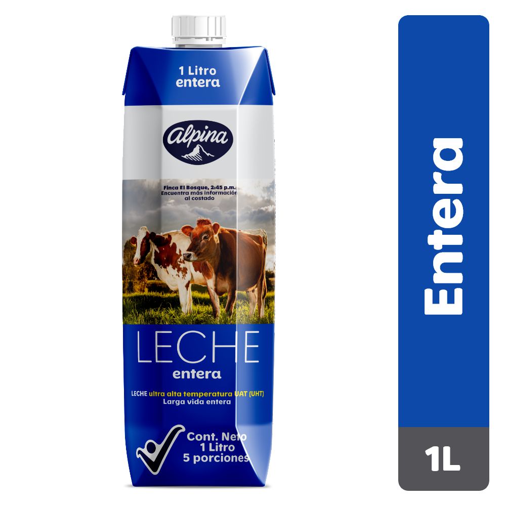 Leche entera ALPINA caja bolsa (1000 ml)