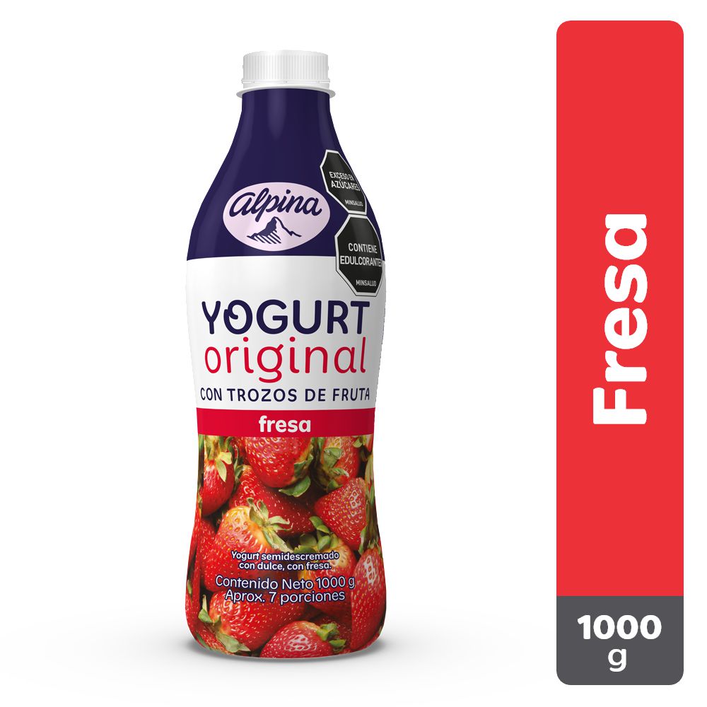Yogurt ALPINA original fresa botella (942 ml)